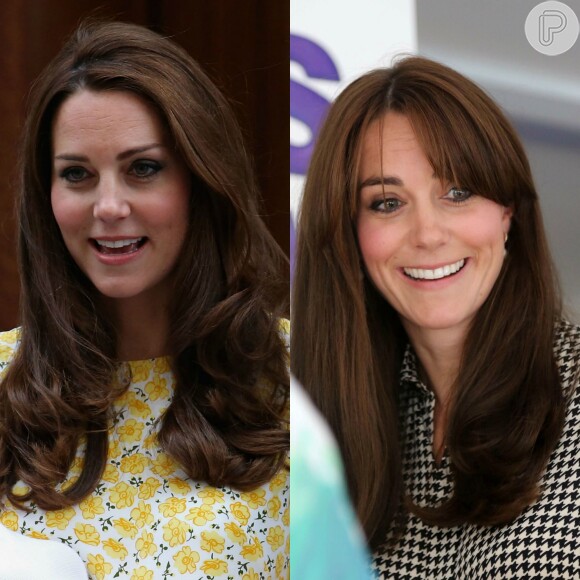 Kate Middleton ao mudar o visual aderiu à franja, em setembro