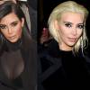Kim Kardashian ficou platinada em março para a Semana de Moda de Paris, na França. Mas, no mesmo mês já voltou ao visual anterior