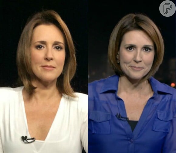 presentadora do 'RJTV', Renata Capucci deu ume leve cortada no cabelo no mês de julho