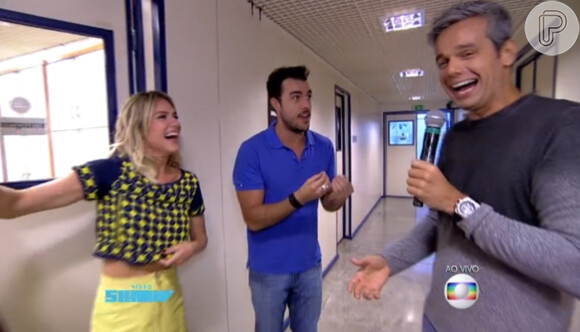 Otaviano Costa cometeu gafe ao anunciar Giovanna Ewbank e Joaquim Lopes como novos repórteres do 'Vídeo Show'. O apresentador chamou a atriz de 'Eugênia Ewbank'