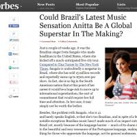 Revista 'Forbes' afirma sobre Anitta: 'A nova sensação da música'