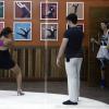 Bruna Marquezine dança o 'quadradinho' para Tiago Abravanel, nos ensaios para a final do quadro 'Dança dos Famosos', do 'Domingão do Faustão'