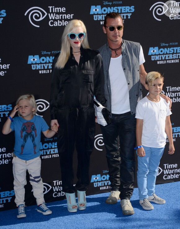 Gwen Stefani e Gavin são pais de dois meninos: Kingston James, 7, e Zuma Nesta, 5