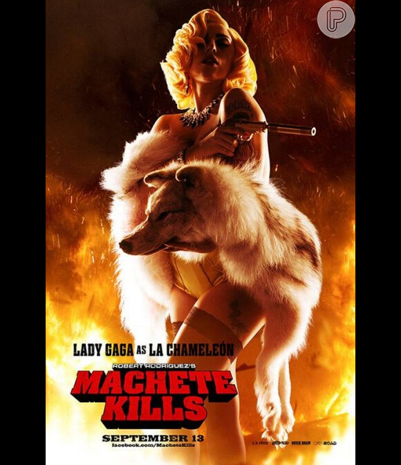 Lady Gaga aparece armada no pôster de 'Machete Kills'