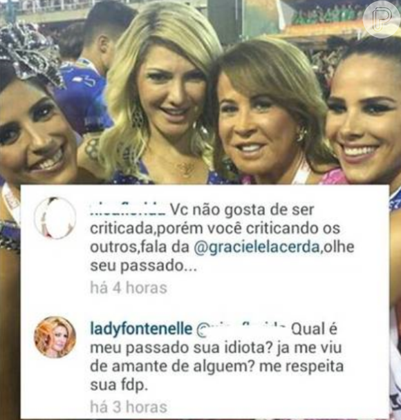 Antonia Fontenelle criticou Graciele Lacerda na Internet e levou bronca de seguidora