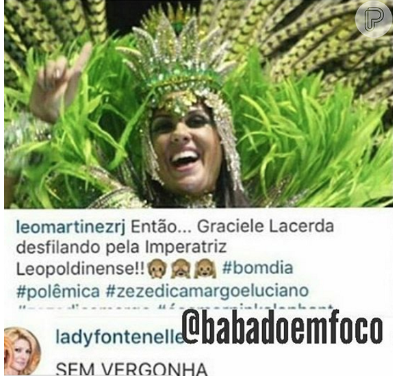 Antonia Fontenelle critica Graciele Lacerda na Internet