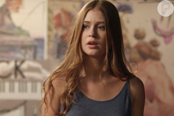 Eliza (Marina Ruy Barbosa) fica apavorada ao saber que vai ter que tirar a roupa na última etapa do concurso de modelos na novela 'Totalmente Demais'
