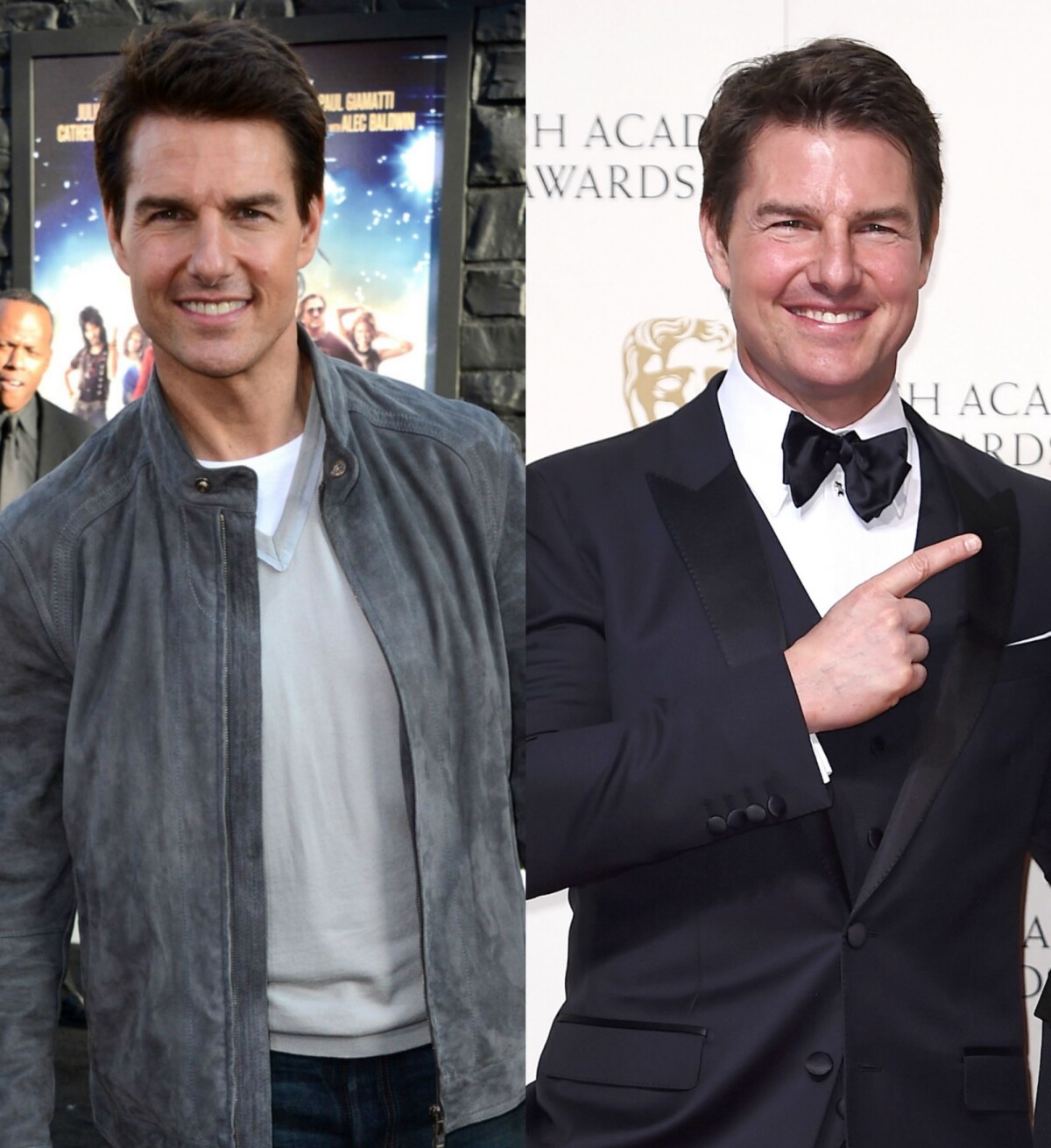 O ator de Hollywood Tom Cruise ainda tem o rosto inchado pelo que