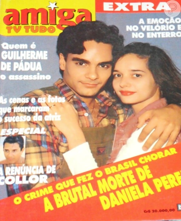 Daniela Perez foi assassinada pelo companheiro de atuação na novela 'De Corpo e Alma', Guilherme de Pádua, e pela ex-mulher do ator Paula Thomaz