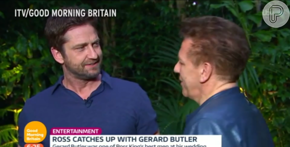 Gerard Butler deu um soco no jornalista Ross King durante uma entrevista ao 'Good Morning Britain' desta quinta-feira, 3 de março de 2016