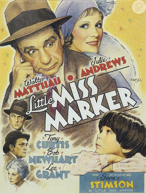Julie Andrews atuou com Walter Matthau e Sara Stimson em 'Little Miss Marker' ('A Garotinha que Caiu do Céu')