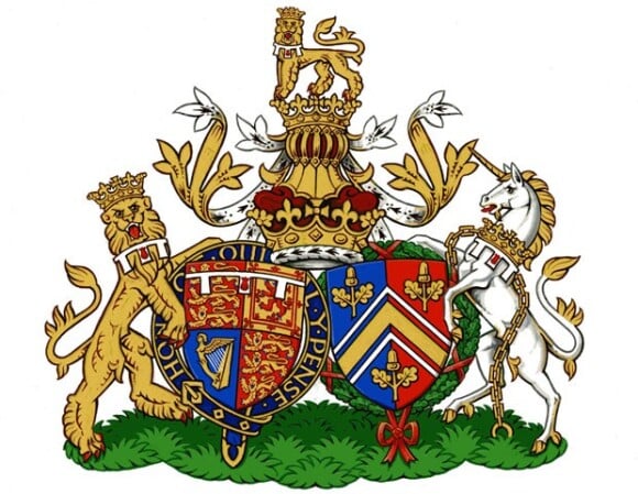 O palácio de Kensington divulgou o brasão que simboliza a união de Kate Middleton e do príncipe William. O símbolo foi desenhado pelo College of Arms e combina os antigos brasões que o casal tinham em separado