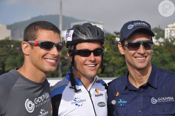 Danilo (Cauã Reymond), Sinval (Kayky Brito) e Gerson (Marcello Antony) eram atletas em 'Passione'