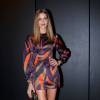 A modelo Ana Beatriz Barros escolheu vestido estampado Versace para evento em São Paulo, nesta segunda-feira, 11 de abril de 2016