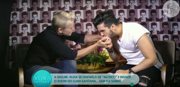 Luan Santana foi entrevistado por Xuxa no 'Programa Xuxa Meneghel' desta segunda-feira, 11 de abril de 2016