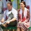 Kate Middleton e o marido, príncipe William, participaram de mais um compromisso oficial na Índia na manhã desta quarta-feira, 13 de abril de 2016