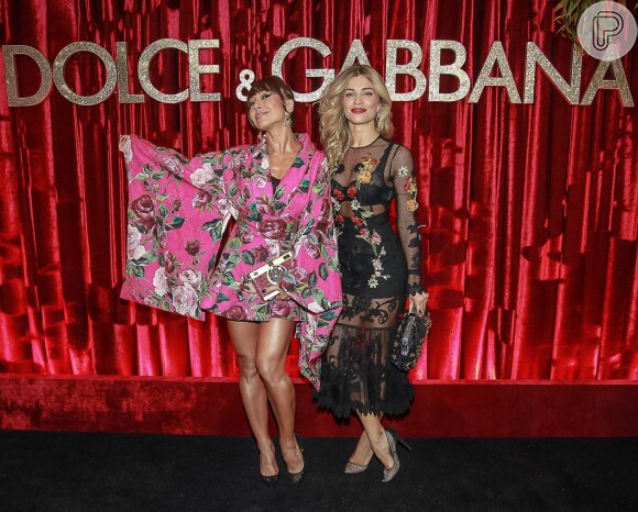 Sabrina Sato e Grazi Massafera se divertiram na festa promovida pelos estilistas da grife da grife Dolce & Gabana