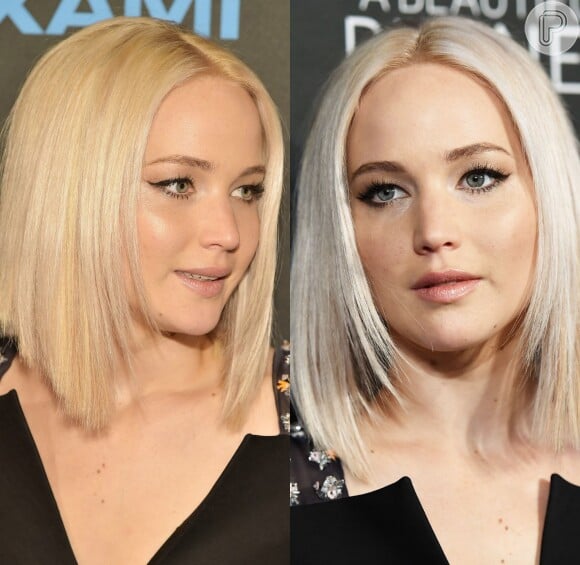 Jennifer Lawrence mudou o visual e aderiu aos cabelos platinados