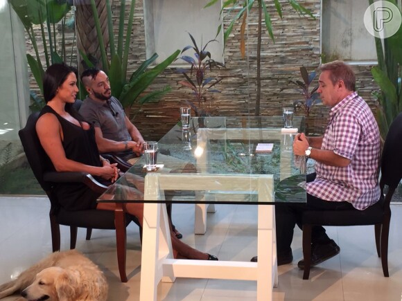 Gracyanne Barbosa e Belo foram entrevistados por Gugu no programa dele que vai ao ar nesta quarta-feira, 20 de abril de 2016
