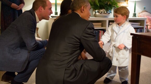 Príncipe George rouba a cena em encontro com o presidente Barack Obama. Fotos!