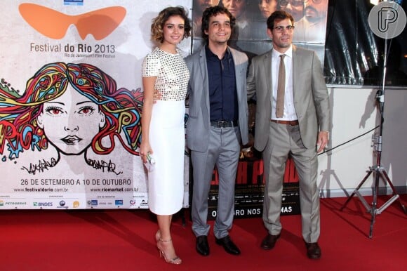 Sophie Charlotte, Wagner Moura e Juliano Cazarré partipam da exibição do filme 'Serra Pelada', no Festival do Rio, em 10 de outubro de 2013