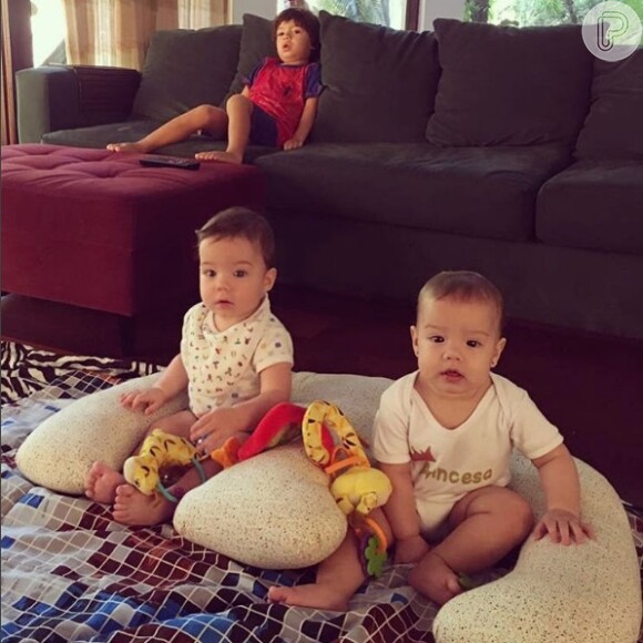 Luana Piovani compartilhou foto dos três filhos juntos