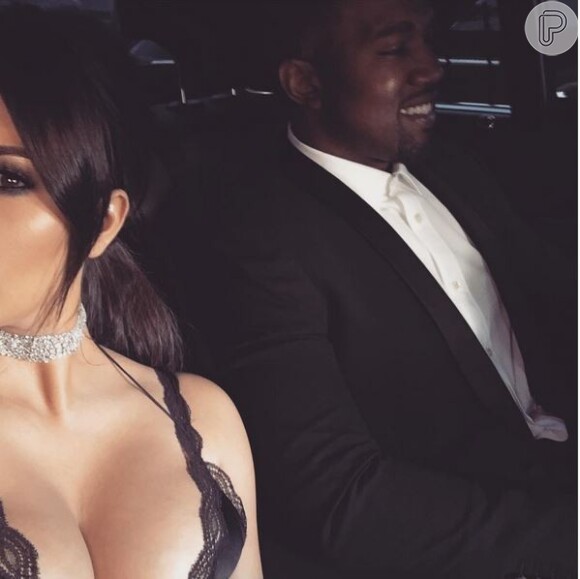 Kim Kardashian clicou o marido, Kanye West, em uma das fotos