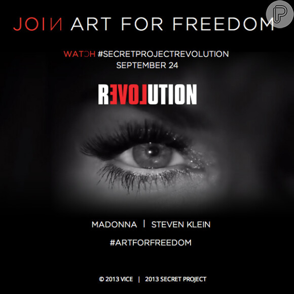 Madonna lançou o 'Projeto Secreto Revolução' no final do último mês. O curta-metragem faz parte da ONG 'Arte Para Liberdade' que ela criou para apoiar projetos que assegurem e promovam os direitos humanos
