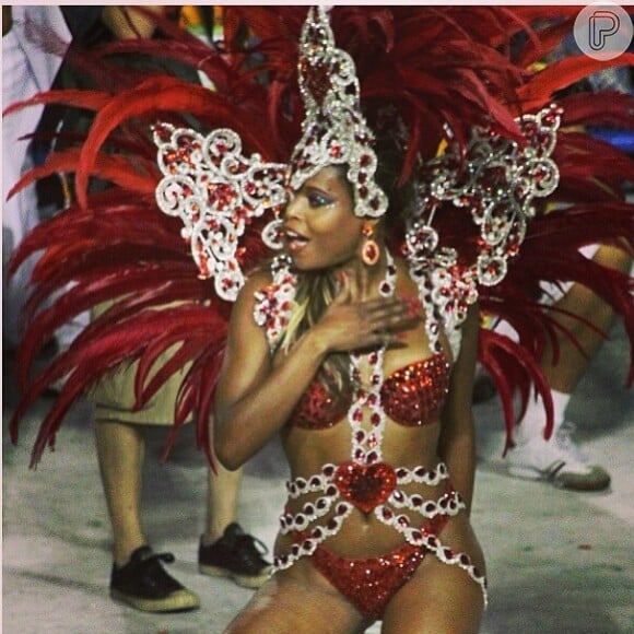 No início do ano, a atriz desfilou pela escola Grande Rio no Carnaval do Rio de Janeiro