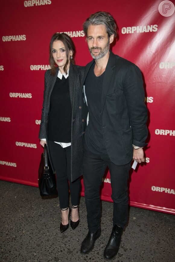 Winona Ryder e Scott Mackinlay Hahn posaram juntos em Nova York, em abril de 2013
