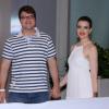 Larissa Maciel e o marido, André Surkam, celebraram o réveillon no hotel Royal Tulip, em São Conrado, na Zona Sul do Rio de Janeiro