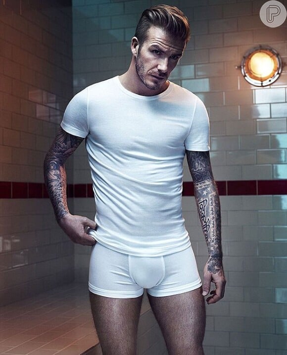 David Beckham posa de cueca para a sua coleção de bodywear, nesta terça-feira, 12 de novembro de 2013