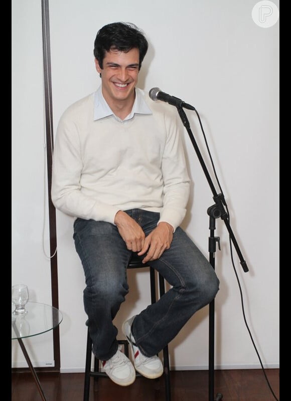 Mateus Solano participa da palestra 'Ética e Maldade', no Leblon, na Zona Sul do Rio de Janeiro