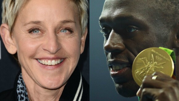 Ellen DeGeneres é carregada por Usain Bolt em montagem e web acusa racismo