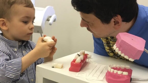 Ana Hickmann leva o filho, Alexandre Jr., ao dentista: 'Dia muito legal'. Vídeo!
