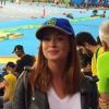 Marina Ruy Barbosa esteve no Estádio Nilton Santos, o Engenhão, para ver provas do atletismo na Rio 2016