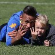 Neymar homenageado pelo pai momentos antes de disputar o ouro na Olimpíada Rio 2016 neste sábado, 20 de agosto de 2016, falou do amor que sente pelo filho, Davi Lucca, em mensagem postada em suas redes sociais