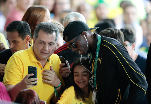 Usain Bolt foi ao Maracanã torcer para o Brasil no jogo contra a Alemanha, no Maracanã