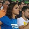Bruna Marquezine assistiu ao jogo do Brasil contra a Alemanha na arquibancada do Maracanã