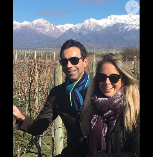 Ticiane Pinheiro e Cesar Tralli curtem viagem à Mendoza, na Argentina, em 21 de agosto de 2016