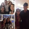 Neymar e Bruna Marquezine posaram com fãs em um shopping no Rio de Janeiro