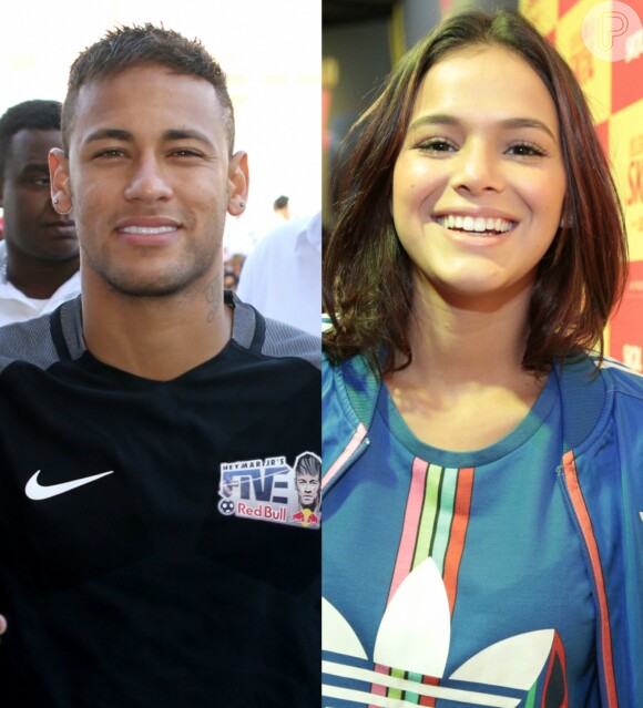 Neymar cantou música para Bruna Marquezine em festa de Thiaguinho, na noite deste domingo, 21 de agosto de 2016