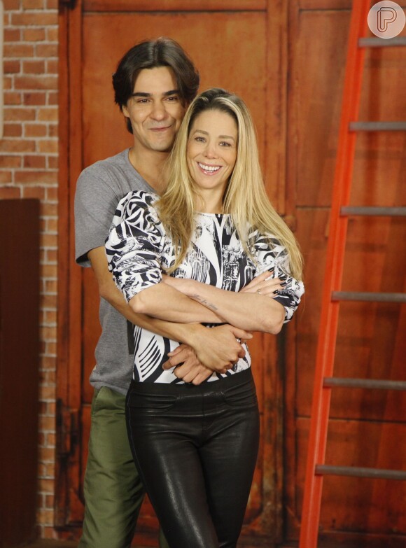 André Gonçalves e Danielle Winits contracenaram juntos no programa 'Tomara Que Caia' (2015)