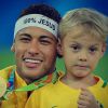 Neymar parabenizou o filho, Davi Lucca, pelo seu 5º aniversário, nesta quarta-feira, 24 de agosto de 2016: 'Parabéns Filho ... Que Deus possa te abençoar e iluminar seu caminho sempre. Papai te ama'
