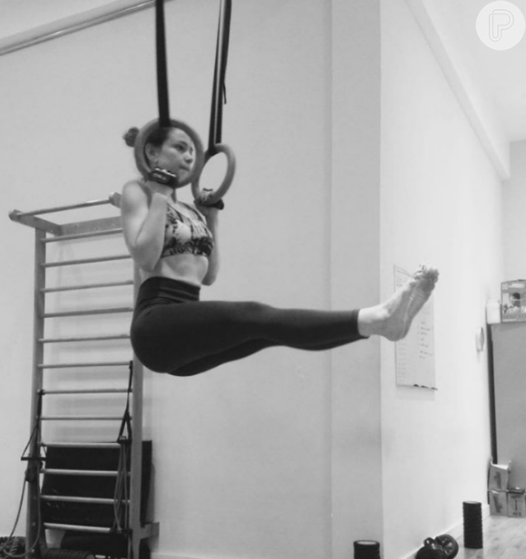 Leandra Leal, no ar na minissérie 'Justiça', dividiu com os seus seguidores no Instagram uma foto do treino que faz há dois anos no Estúdio Igarashi, no Rio de Janeiro