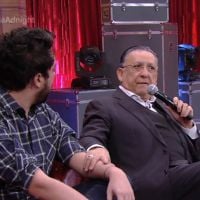 Galvão Bueno conhece criador do 'Cala a boca, Galvão', na TV: 'Levei na boa'