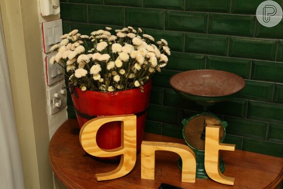 Decoração do restaurante com motivos do canal GNT, em 3 de dezembro de 2013