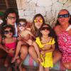 Paula Morais publicou a foto em que aparece se divertindo com as filhas de Ronaldo, Maria Sophia e Maria Alice, e com mãe do ex-jogador, dona Sônia Nazário, em Ibiza, na Espanha, em 22 de julho de 2013