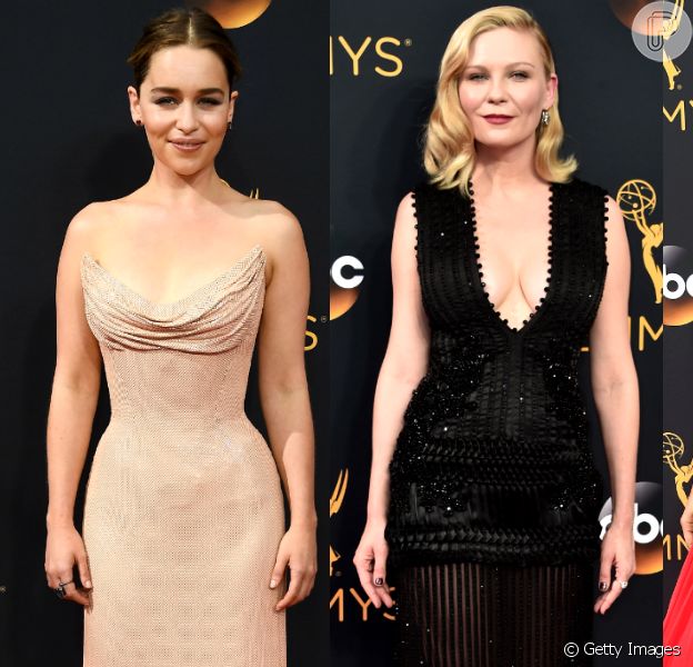 Veja fotos dos looks de Emilia Clarke, Kirsten Dunst e mais famosas no Emmy 2016, que aconteceu na noite deste domingo, 18 de setembro de 2016, no Microsoft Theater, em Los Angeles, nos Estados Unidos