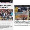 O jornal espanhol "Marca" destacou a "violência desatada" do episódio e destacou na capa do seu site uma galeria de fotos da briga